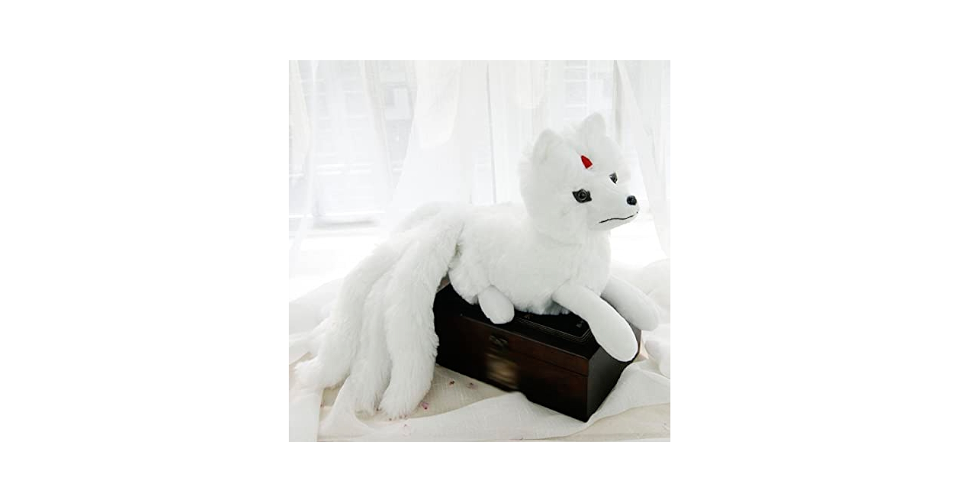 銀狐ぬいぐるみ　ふわふわ　美品 ふわふわ狐のぬいぐるみ - メルカリ