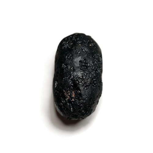 Image of Rare Indochinite Black Tektite 100g, Raw Meteorite Impact Glass, 1pc 65mm Natural Specimen, from Vietnam ID#A