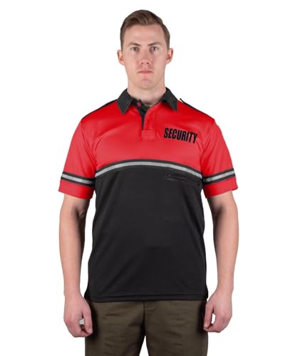 First Class Two Tone Security Bike Patrol Shirt with Reflective Stripes and Zipper Pocket