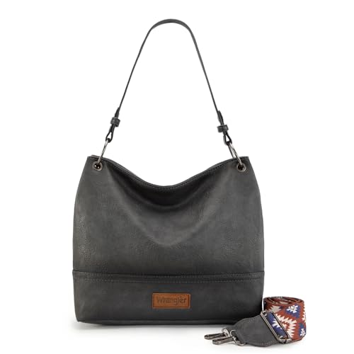 Image of Wrangler Hobo Bags for Women Vegan Leather Top Handle Shoulder Purses and Handbags