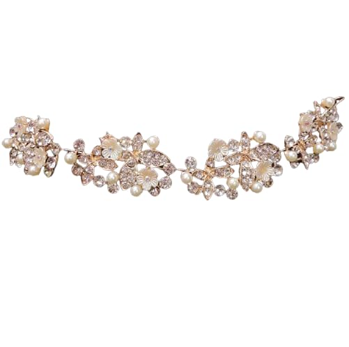Alamodey Gold Tiara For Women Wedding Party Bridal Fancy Hair Clip Headband Hair Accessories Wedding Tiara (B0BPYT4KCF) Amazon Price History, Amazon Price Tracker