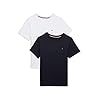 Tommy Hilfiger T-Shirts Manches Courtes Lot de 2 Garçon Col Ras-du-Cou, Bleu (Desert Sky/White), 10-12 Ans