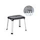 Verstellbarer Duschhocker - Sicherheitshocker für Badewanne, belastbar bis 130 kg, aus Polypropylen, 50,5 x 42-52 x 39,5 cm, Grau