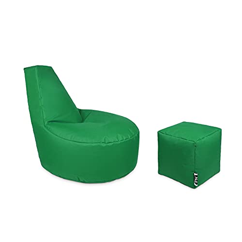 PATCH HOME Patchhome Gamer Kissen Lounge Kissen Sitzsack Sessel Sitzkissen Bean Bag + Würfel/ Hocker mit Reißverschluss… – Bild 5