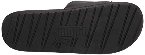 PUMA Men's Cool CAT Hook and Loop Slide Sandal, Black/White, 134