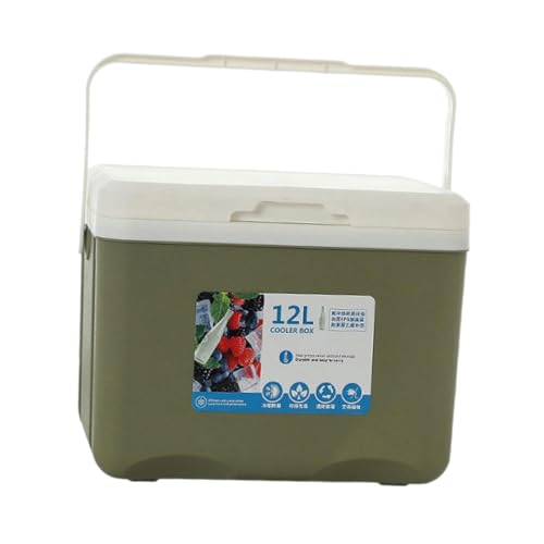 Bhuun クーラーボックス 保冷ボックス アイスボックス 12L 大容量 軽量 クーラーバッグ 持ち運び可能 保温 レジャークーラー 多機能 ふた付き ハンドル付き 断熱ボックス 耐久性あり お手入れ簡単 ポータブル アウトドア用品 車載 キャンプ用品