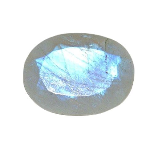 Pierre de lune naturelle ovale 6.4 carats de qualité AAA éclatante