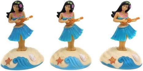 Solar Powered Dancing Figures Decoration - Solar Shaking Head Ornaments Hula Girl - Solar Powered Car Dashboard Interior Decoration Desktop Ornaments Shaking Head Figure (4.4 inches)