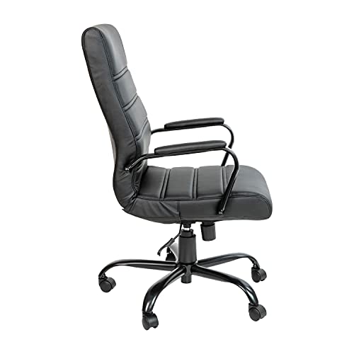 Image of EMMA + OLIVER High Back Black Faux Leather Executive Office Chair