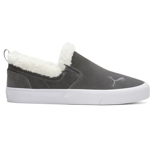 PUMA Womens Bari Comfort Sherpa Slip On Sneakers Shoes Casual - Grey - Size 7.5 M