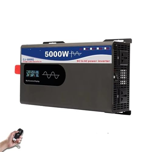 Inversor Inversor De Onda Sinusoidal Pura De 48V 60V 220 V-230V 50Hz 5000W 6000W Convertidor De Potencia Inversor Solar Para Coche Fuera La Red Pared Inversor de Corriente(48V,5000w Remote Control)