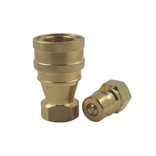 Image of LX-KZD 3 /4'' NPT ISO7241-B Brass Valve With FKM Seal Quick Disconnect Hydraulic Couples