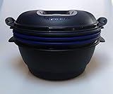  Tupperware Micro Urban Large 3L Dampfgarer mit integriertem Reismeister, Blau