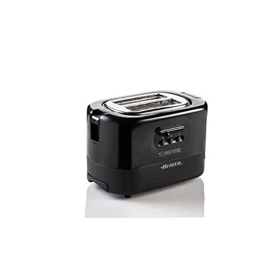 Ariete - Tostadora 159 Toastime para 2 rebanadas, incluye pinzas y cajón recogemigas 700 W Negro