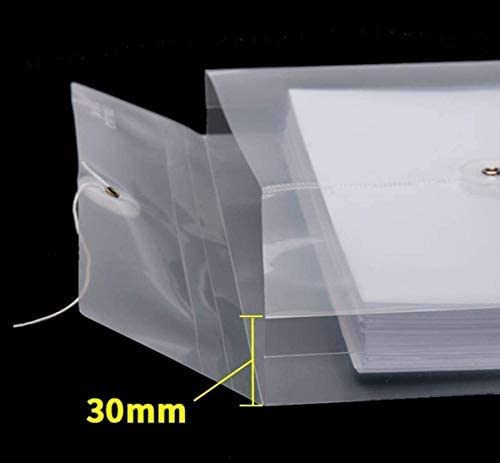 Image of Premium 10 Pack A4 Legal Top Opening Document File Bag, Transparent Envelope Holder Storage Case, Snap Button Organizer, My Clear Plastic Container