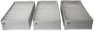 The Edit Living Drawer Organizer - Multipurpose Storage Drawer Organizers - Clothes Organizer for T-shirts, Tank Tops, Activewear - 10 Cells Storage Organizer - White - Set of 3