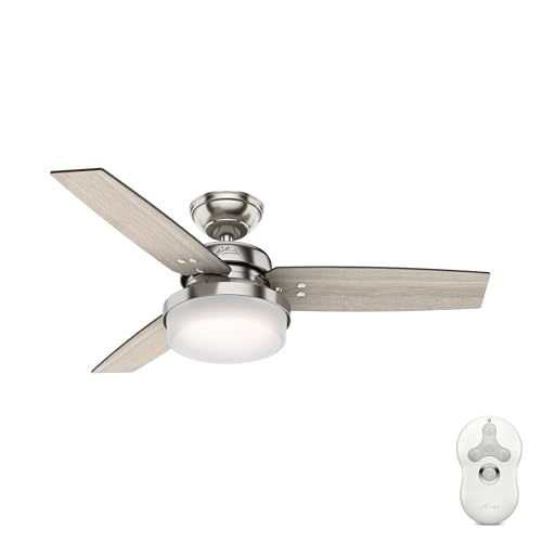 Image of Hunter Sentinel, Indoor, Ceiling Fan, 3 Blades, 44 inch, Brushed Nickel
