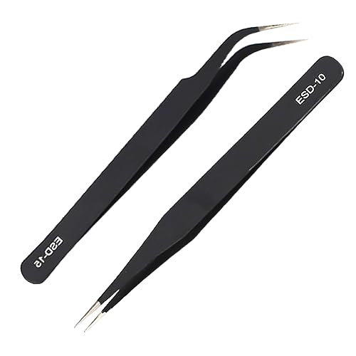 2 pcs Kit de ESD Pinzas antiestática Set,Juego De...