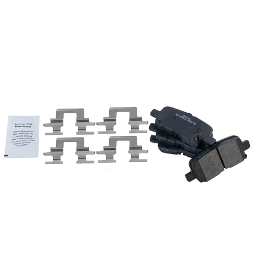 Image of TRQ Rear Brake Pad and Rotor Set Semi Metallic Rotors | For 2001-2006 Acura MDX 2003-2008 Honda Pilot
