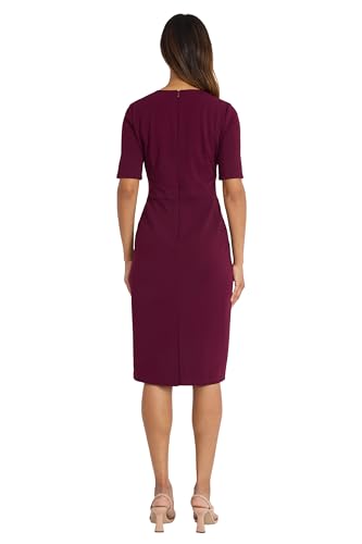 Image of Donna Morgan Women's Curved Waist Seam Crepe Workwear Dress Career Office Desk to Dinner Event Occasion Guest of