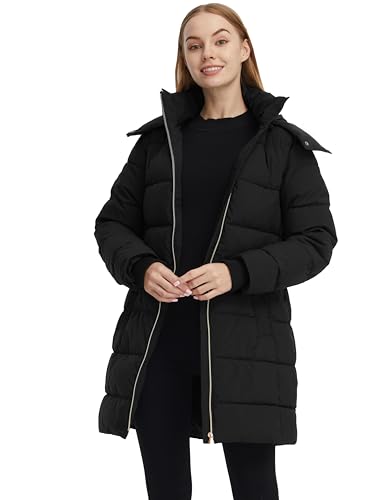 ZSHOW Women's Winter Coat Warm Quilted Thigh-Length Puffer Jacket with Removable Hood3