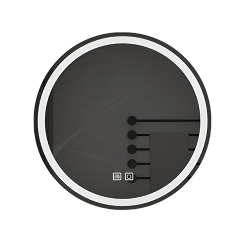 Miroir salle de bain LED rond 80cm rétroéclairé 3 couleurs - 2