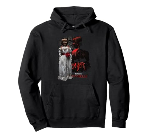 Annabelle Doll Portrait Collage Horror Movie Pullover Hoodie