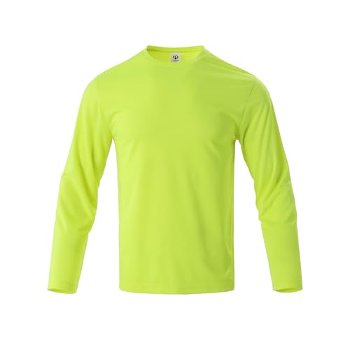 Mens Long Sleeve Shirts Quick Dry Crew Neck Sun Protection Gym Workout Athletic T-Shirt4