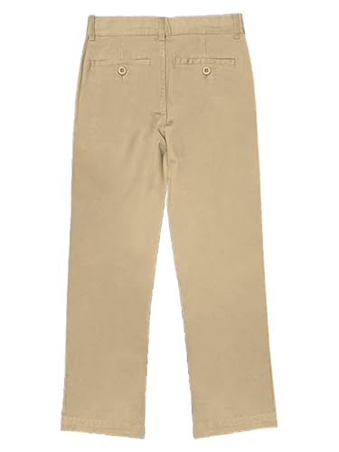 Bienzoe Boys Adjustable Waist Slim Cotton Stretch School Pants 5