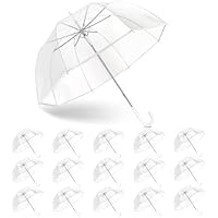 Clear Bubble Umbrella Wedding, High-Visibility Transparent Rain Umbrellas Bulk, Windproof Large Clear Umbrella, Firm and Durable, Dome Umbrellas for Wedding Bride Groom Photography Golf Outdoor