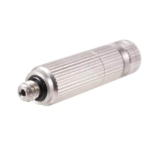 MULONGOR Pulverizador de Agua de jardín de Alta presión con Rosca Macho de 3/16 ', Accesorios de humidificación de refrigeración niquelados con Filtro Interior, 1 ud.(0.15mm)