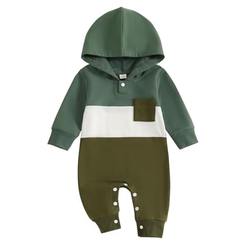 XIXIMAON Newborn Hooded Romper for Boys Cover