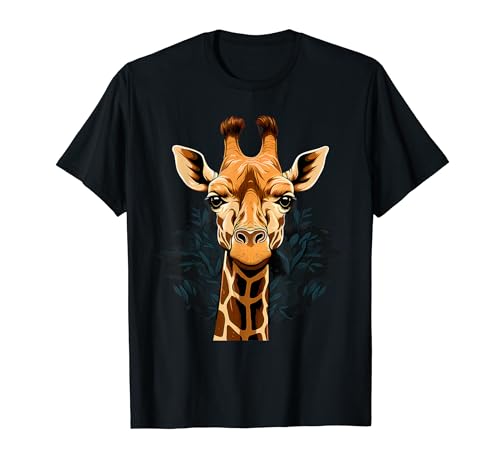 Giraffe Portrait Wildlife African Animal Lovers Animal Art T-Shirt