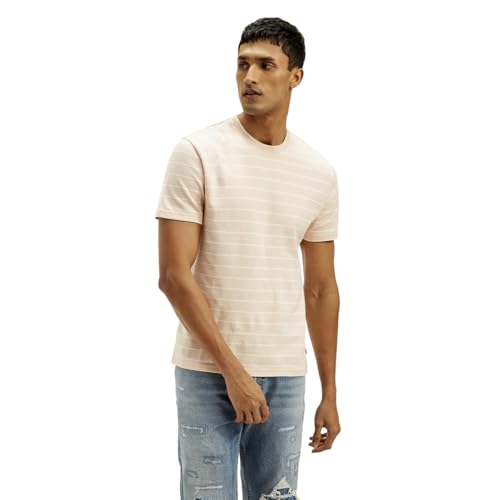Image of Levi's Men's Striped Slim Fit T-Shirt (16960-1374 Pink