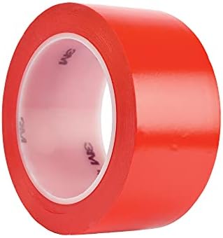 3M 471 Wysokiej jakości miękka taśma klejąca z PCW, 50 mm x 33 m, czerwona (opakowanie 24 szt.)