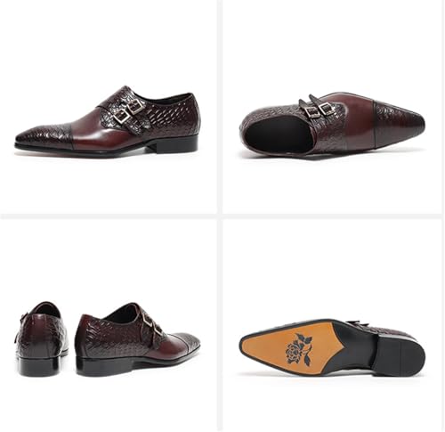 Men's Leather Oxford Shoes -Genuine Leather Formal Business Dress Shoes Fashion Ankle Boots Slip on for Gentleman4