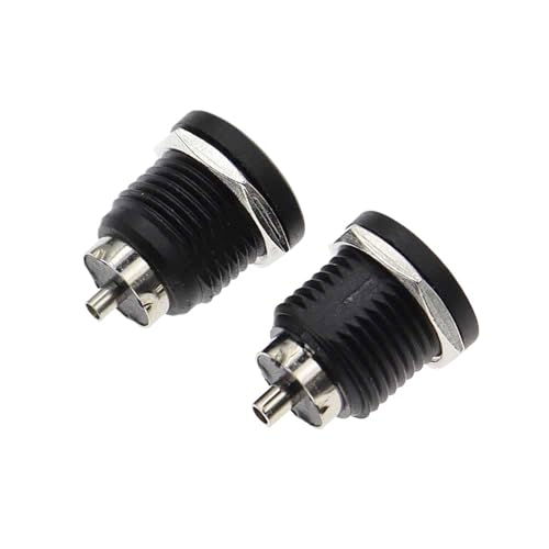 Conector de alimentación CC DC-022D de 5,5x2,1mm con tuerca para chasis, pack de 5 unidades 5