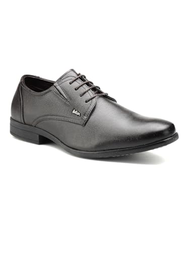 Image of Lee Cooper LC2157B3R Men's Leather Derby Formal Shoes | Lightweight, Comfortable & Stylish Lace-Ups for Office, Business