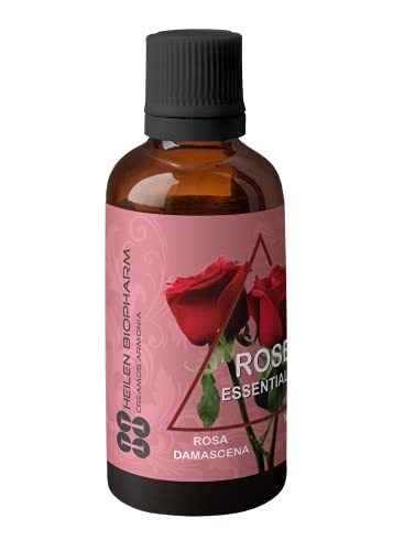 Image of Heilen Biopharm Food Grade Edible Rose Essential Oil For antidepressant antiseptic, anti-inflammatory, astringent aphrodisiac- 50 ml Bottle Pack of 1