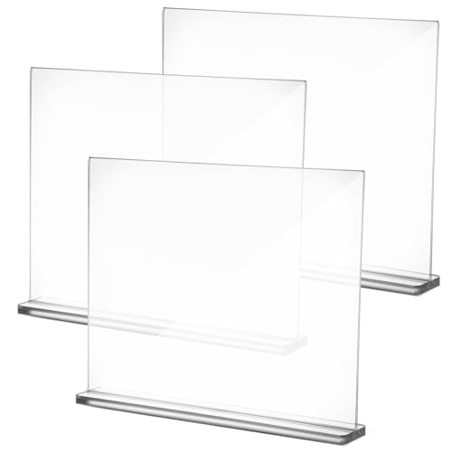 Support acrylique transparent pour affiche de bureau porte-menu de table magasin horizontal