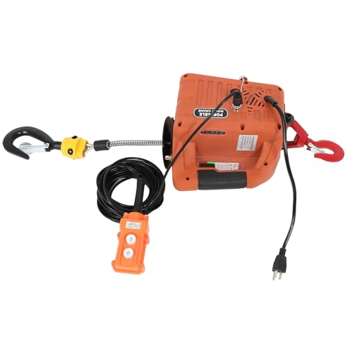 SCITOO Electric Hoist Winch Portable Electric Winch 1100lbs ...