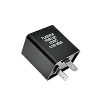 JZK 12 V 2-poliges Blinkrelais für Lampen, Motorrad, lastunabhängiges LED-Blinkrelais, LED-Blinkerrelais, Blinkerrelais für Licht, elektronisches Fixierrelais