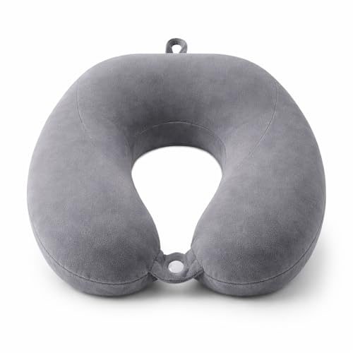 Image of DALUCI Travel Neck Pillow for Airplane Travel | Soft U Shape Head Support for Car Train Bus | Comfortable Neck Rest Pillow (Grey, Neck Pillow)