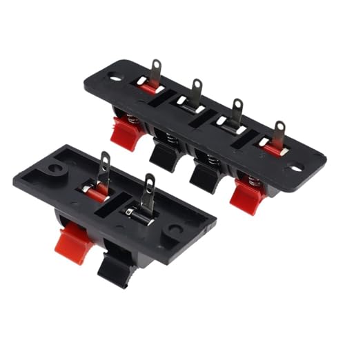 Conector de plástico de 4 posiciones tipo bloque de terminales para proyectos de sonido, 5 piezas 2