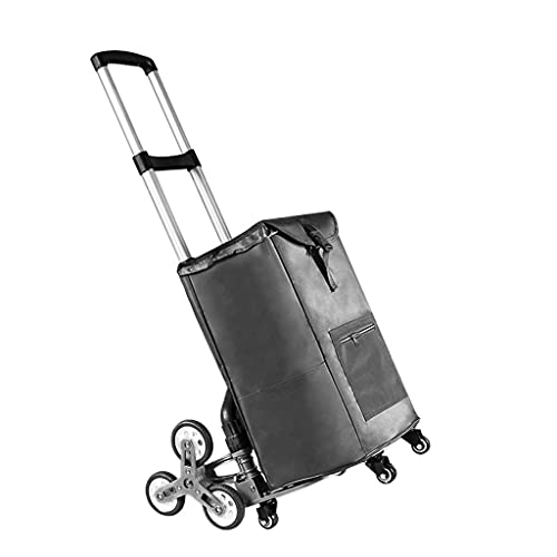 einkaufstrolley Klapptreppe Bergsteigereinkaufwagen Dienstprogramm Warenkorb Deluxe-Lebensmittelwagen mit…
