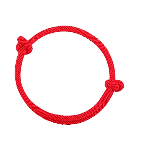 Bracelet rouge porte-bonheur pour la chance et la protection de la kabbale, contre le mauvais œil, fait à la main pour femme et homme (style infini), 24 cm, Corde