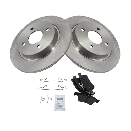 Image of TRQ Rear Brake Pad and Rotor Set Semi Metallic Rotors | For 2018-2019 Ford EcoSport