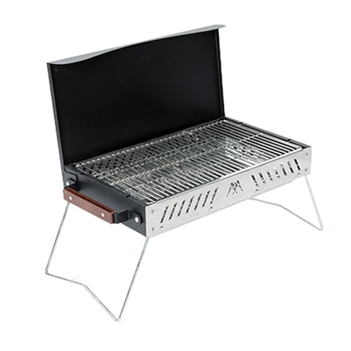 YIWENG Parrilla de carbón de picnic de acero inoxidable para acampar al aire libre Parrilla de barbacoa de jardín portátil desmontable parrilla de carbón, parrilla de barbacoa al aire libre