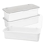 ASTIMESA Bestecktablett mit Deckel und Abtropfgestell, transparenter...