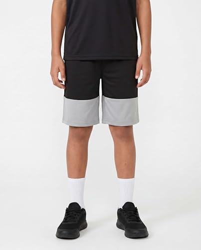 Image of Real Essentials 5 Pack: Boys' Dry Fit Basketball Shorts for Youth Kids Teens - Athletic Running Soccer Sports with Pockets